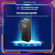 EcoFlow RAPID Backup Battery, Capacity 25,000mAh, Capacity 170W, Detailed Display