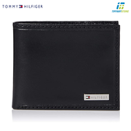 [HCM]Ví nam Tommy Hilfiger Mens Leather Passcase Wallet - Màu đen - 31TL22X053