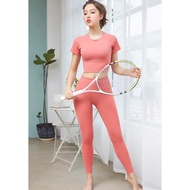 Seamless T-shirt & highwaist leggings Yoga/Zumba Sports Suit WSM610/601