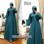 Gamis brokat wanita kondangan Sakura Dress gamis wanita bahan satin premium gamis lebaran 2025 viral