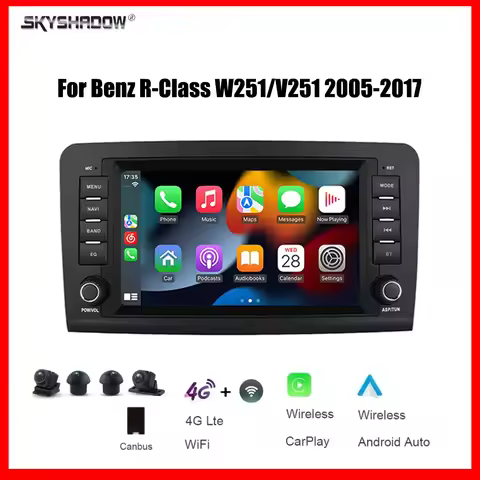 8"CarPlay Android 15 8 Core 12G+256G multimedia player 4G Bluetooth GPS Navigation car radio For Ben