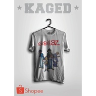 Gorillaz 4kaos band Gorillaz T-Shirt, Music T-Shirt, kaos band, (Kaged) WHITE