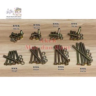 M6 Hex Nut and Bolt BMK M6 Yellow Iron/ BMK M6/