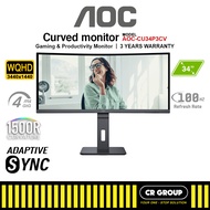 AOC CU34P3CV 34-inch WQHD 100Hz USB-C Docking Curved VA Monitor (3Yrs AOC Warranty)