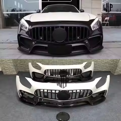 High quality Carbon fiber / FRP upainted GT GTS AMG Front bumper Car styling For Mercedes-Benz GT GT