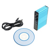 5.1/7.1 USB 3D Surround Sound Card/Audio Box with SPDIF and Mic Input for PC/Gaming or Music Lovers 