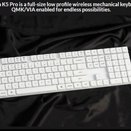 Keychron K5 Pro 可換軸 RGB 背光超薄無線自訂機械鍵盤 - 白色