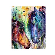 Be BJ2 Animal 40x50cm diy oil painting paint by number abღ double color horse head diy digital oil p