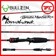 BULLZEN Brutal Monster Tomahawk Spinning & Baitcast Joran Pancing Overhead Jigging Rod Solid Carbon 