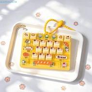 SEVENHOME3E Decompression Button Toy, Transparent Dual-Tone Simulation Keyboard Mini Keyboard Pendan