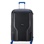 Delsey Clavel 83cm 4 Double Wheels Expandable Trolley Case, Black Blue