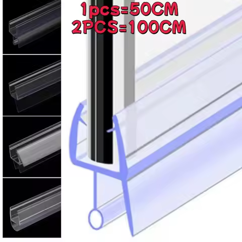 PVC Shower Screen Seal Strip 6/8/10/12mm Frameless Glass Door Bottom Weather Stripping Seal Sweep Gl