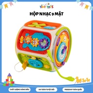 Tiny Toys English 9-Sided Cube Toy - Early Educational Toys Integrating 9 Games for Children