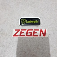Emblem plastik mobil lamborghini import stiker