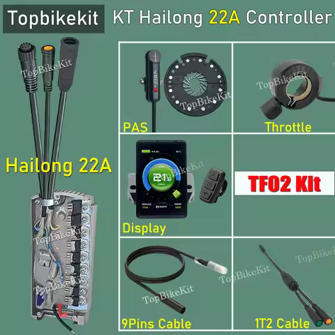 C Ebike Inner Hailong Controller Kit 22A 36V 500W 48V 500W KT Controller For Bafang AKM 500W Motor w