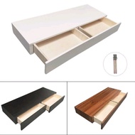 Double Drawer Wall Shelf 2 Door Drawer Shelf - Drawer Shelf Hanging Shelf - Floating Shelf