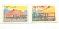 越南西原地區少數民族住所郵票