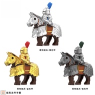 Gothic Cavalry Silver Armor Gold Armor Iron Armor Knight Mount Battle Horse Assembled Minifigure Orn