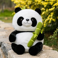 QIAOSHANG | Bamboo Holding Panda Plush Toy - Sichuan Chengdu Panda Base Souvenir