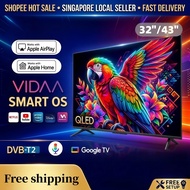 [Free Setup] QLED Smart TV 43/32 inch Google TV |  Netflix Youtube  | Digital TV |  Apple AirPlay
