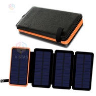 Vistas  Wireless LED Solar Power Bank 25000mah Portable Charger Solar Panel Dual USB detachable sola