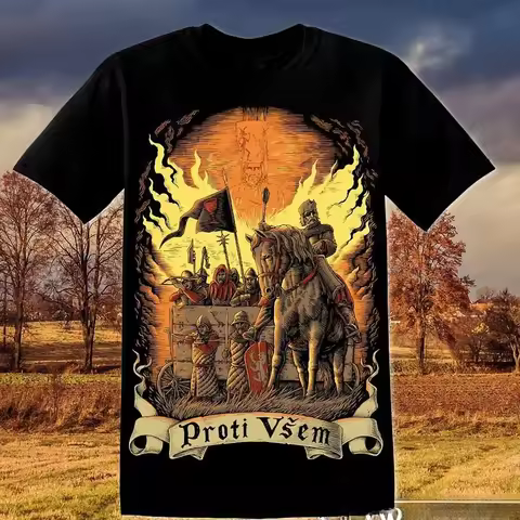 Czech Hussite Wars Against All Men T-Shirt Short Sleeve Casual 100% Cotton T Shirts