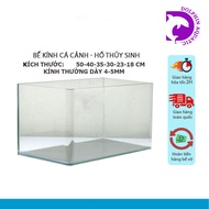 [SHIP NATIONWIDE] Molded glass tank [Size:60-50-40-35-30-23-18cm] mini fish tank | Aquarium