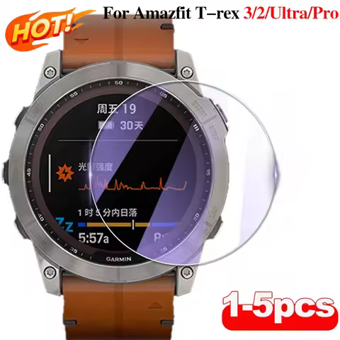 1-5PCS Tempered Glass For Amazfit T-rex 3 2 Ultra Pro HD Clear Screen Protectors Film For Amazfit T-