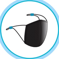 Mask Fit Reusable Face Mask (2 face mask+3 additional filters) M / XL Size Black Color