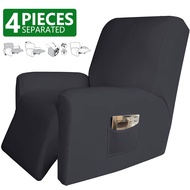 4 pieces Recliner Sofa Cover for Living Room Elastic Reclining Chair Cover Protection Lazy Boy Relax