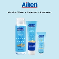 AIKEN Prebiotic Hydra Plus Skincare Value Set | Micellar Water | Cleanser Hydra & Deep Cleansing | S