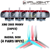 iFlight XING 2005 1900KV 4-6S Unibell Brushless Motor + 4 Pairs Nazgul 5030 Propeller Combo X2019-50