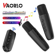 VAORLO Original Wireless Microphone + Bluetooth Receiver Karaoke For Two Low Latency HD Transmission For Home Media Amplifier Singing Speak