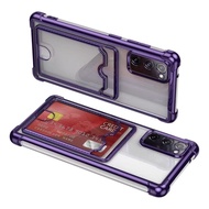 For Samsung Galaxy S25 Fe S25Ultra Case with Card Holder Clear, Slim Thin Lightweight Transparent Wa