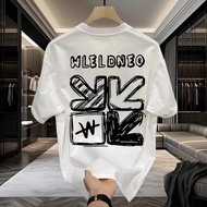 Men's T-shirt, trendy art style, scientist & letter design