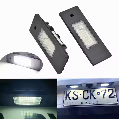 Car Accessories 2X LED Number License Plate Light For BMW 1/6 Series E81 E85 E86 E89 Z4 OEM No.63267