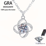 【 GRA Certificate Attached 】 1ct moissanite necklace, fashionable windmill pendant S925 pure silver 