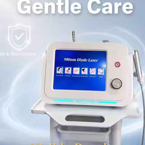 60W PRO 980NM Diode Lase 6in1 Removes Local Fat Dissolution In Spider Veins Nail Fungus Eczema Herpe