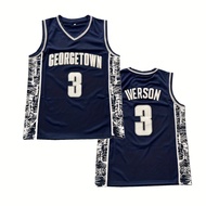 TEMU #3 Embroidered Basketball Jersey For Men – Polyester Sports Jersey With V-neck, Slight Stretch 
