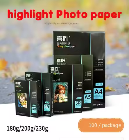 100pcs/bag 3r/4r/5r Photographic Gloss Paper Glossy Printing Paper Printer Photo Paper Color Printin