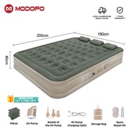 MODOFO Air Bed Mattress With Elec Pump Portable In/Outdoor Camping Sleeping Comfort Flocked Sleep