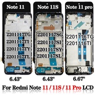 AAA+ For Redmi Note11 11S LCD With Touch Screen 2201117TG 2201117TI 2201117SG Display For Xiaomi Red