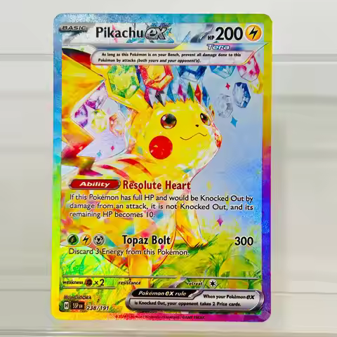 DIY Pikachu ex 238/191 Foil Texture Cards English Version Collectible Grade Premium Anime TCG Collec