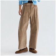 ROSEROMPSTUDIO  GROOVY BOY PANTS (CAMEL CORDUROY) - กางเกงขายาว ทรงหลวม