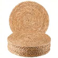 4/6pcs Handwoven Round Rattan Placemats, Heat-Resistant Pot Holders, Bowl Pads, Heat-Resistant Table
