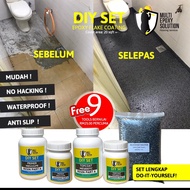 EPOXY COLOUR FLAKE COATING DIY SET 20 & 30 SQFT SOLID CONTENT 100% (9 FREE GIFTS)