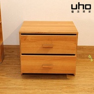 [特價]床邊櫃【UHO】日式收納床邊櫃-原木