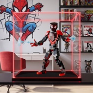 LEGO 76225 Miles Morales Figure Display Case | Acrylic LED Lights Dustproof Clear Showcase