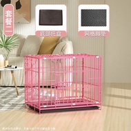 ST-🚤Dog Cage with Toilet Indoor Teddy Dog Cage Small Dog Household Folding Iron Cage Rabbit Cage Cat Cage Pet AOUF