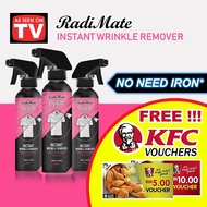IRON SPRAY TRAVEL LAUNDRY - RADIMATE INSTANT WRINKLE REMOVER - SETERIKA PORTABLE IRON FABRIC SPRAY A